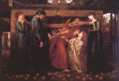 Dante Gabriel Rossetti Dante's Dream at the Time of the Death of Beatrice (mk28) oil painting image